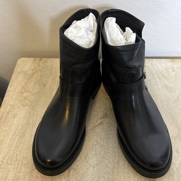 FRYE “Veronica Bootie” Women’s Oiled Leather Waterproof Boot (Black/Silver) Sz 9 - Picture 3 of 10